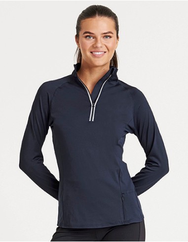 A-JC035-Womens Cool-Flex 1/2 Zip Top